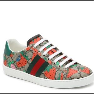 Gucci New Ace Strawberry Sneakers